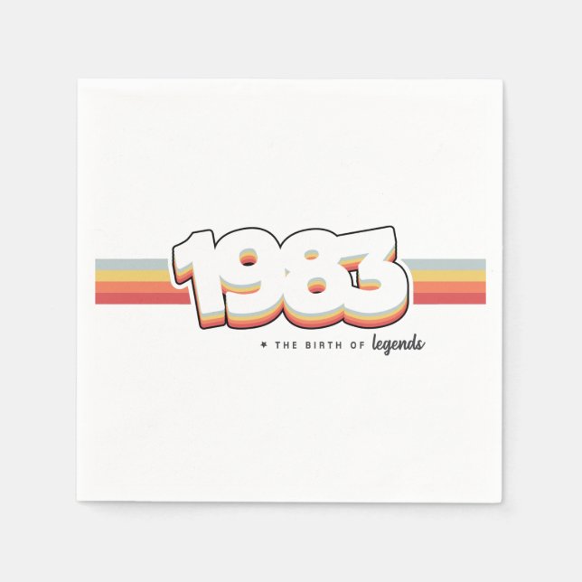 Servilleta De Papel 1983 El nacimiento de las leyendas (Anverso)