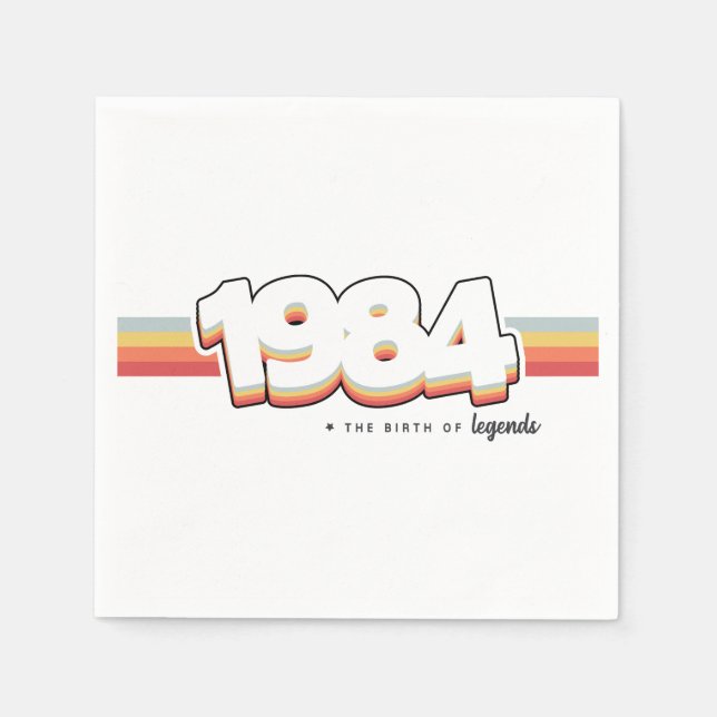 Servilleta De Papel 1984 El nacimiento de las leyendas (Anverso)