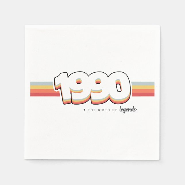Servilleta De Papel 1990 El nacimiento de las leyendas (Anverso)