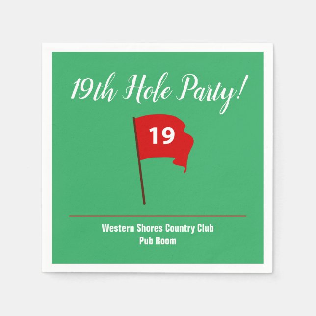 Servilleta De Papel 19.º Fiesta de Hole Pub Napkin (Anverso)
