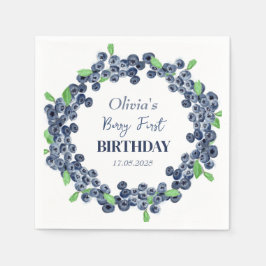 Servilleta De Papel 1.ª fiesta de cumpleaños: Beberry Blueberry Baby G