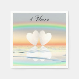 Servilleta De Papel 1.ᵉʳ Corazón de papel de aniversario