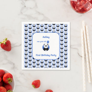 Servilleta De Papel 1.ᵉʳ fiesta de los niños panda de cumpleaños