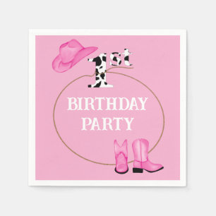 Servilleta De Papel 1.ᵉʳ Fiesta o Personalizado de cumpleaños