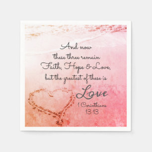 Servilleta De Papel 1 Corintios 13:13 Fe Esperanza Amor,