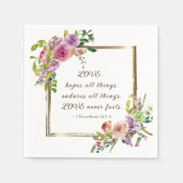 Servilleta De Papel 1 Corintios 13:13 Fe Hope Love Bible Verse