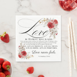Servilleta De Papel 1 Corintios 13:4-8 El amor es la flor bíblica del 