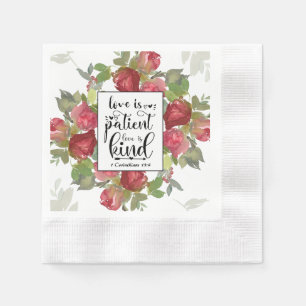 Servilleta De Papel 1 Corintios 13:4 El amor es el amor del paciente e