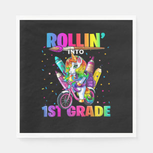 Servilleta De Papel 1er grado Unicornio de vuelta a la escuela primer 
