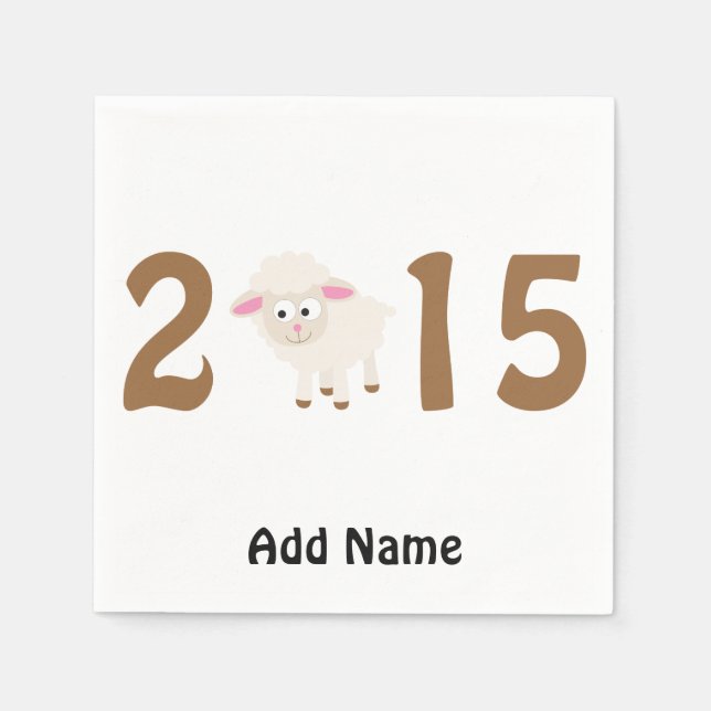 Servilleta De Papel 2015 - Año del diseño ovino (Anverso)