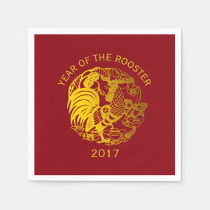 Servilleta de papel 2017 del zodiaco del año de