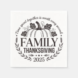 Servilleta De Papel 2025 Thanksgiving Family Keepsake Design