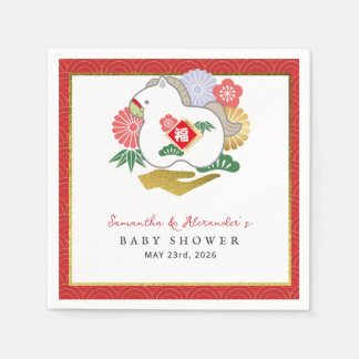Servilleta De Papel 2026 A Little Horse Is On The Way Red Baby Shower