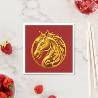 Servilleta De Papel 2026 Chinese New Years- Gold Horse