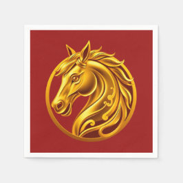 Servilleta De Papel 2026 Chinese New Years- Gold Horse
