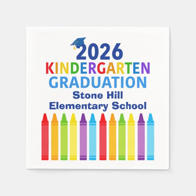 Servilleta De Papel 2026 Kindergarten Graduation Custom School Party (Anverso)