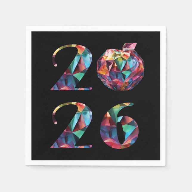 Servilleta De Papel 2026 New Year's Eve Party-Colorful (Anverso)