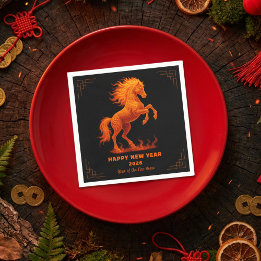 Servilleta De Papel 2026 Year of the Fire Horse Chinese Zodiac