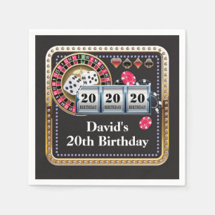 Servilleta De Papel 20.ª tarjeta de juego Casino Poker