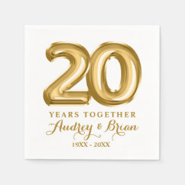 Servilleta De Papel 20.º aniversario personalizado