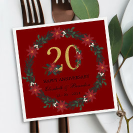 Servilleta De Papel 20° Aniversario Navidades personalizados servillet