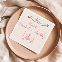 21.ª Mano Rosa Escrita Torta De Pastel