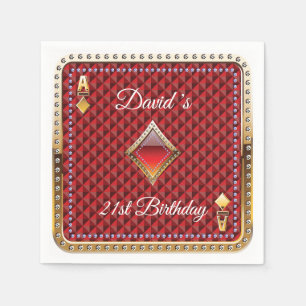 Servilleta De Papel 21.ª tarjeta de juegos de póquer Casino Napkins