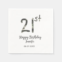 21 cumpleaños añadir nombre fecha año negro planti