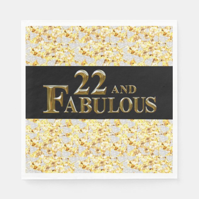 Servilleta De Papel 22 cumpleaños (Anverso)