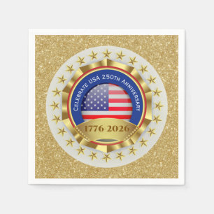 Servilleta De Papel 250º Aniversario USA Patriótico   1776–2026
