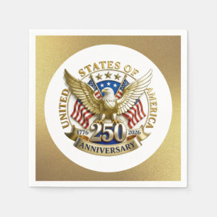 Servilleta De Papel 250º Aniversario USA Patriótico   1776–2026