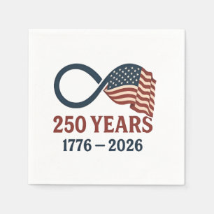 Servilleta De Papel 250 Aniversario 1776-2026 Estados Unidos Patriótic