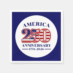 Servilleta De Papel 250 Aniversario USA Patriótico   1776–2026