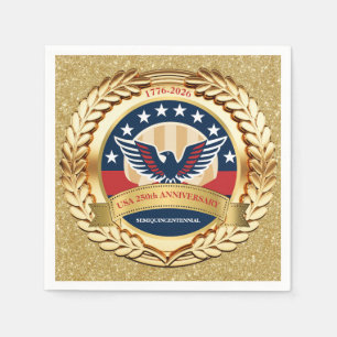 Servilleta De Papel 250 Aniversario USA Patriótico 1776–2026