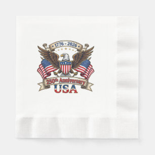 Servilleta De Papel 250 años americano 250 cumpleaños 4 de julio anive