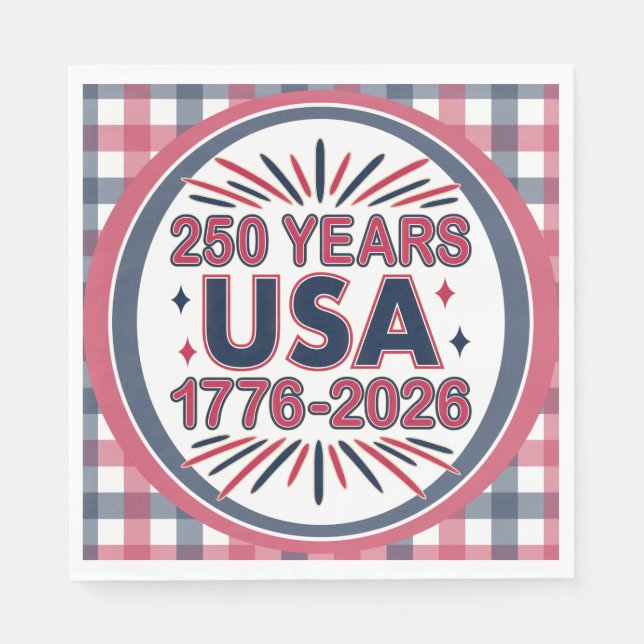 Servilleta De Papel 250 años EE.UU. | 1776-2026 Semiquincentenario (Anverso)