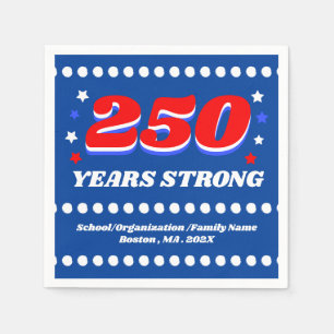 Servilleta De Papel 250 Años USA Personalizado Patriótico