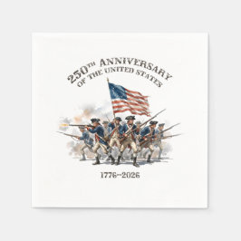 Servilleta De Papel 250th Anniversary Revolutionary Soldiers 1776-2026