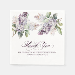 Servilleta De Papel 25.º cumpleaños Cocktail de flor morada Lilac Spri
