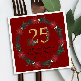 Servilleta De Papel 25° Aniversario Navidades personalizados servillet