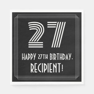 Servilleta De Papel 27 Aniversario del nacimiento: Aspecto inspirado e