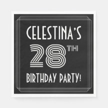 28ª Fiesta de Cumpleaños: Estilo Art Deco + Nombre