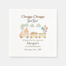 2.ª acuarela Marrón Tren Divertido Express