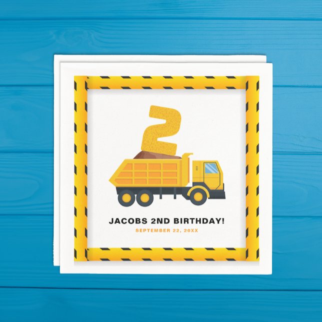 Servilleta De Papel 2.ª servilletas Fiestas de construcción (2nd Birthday Party Napkin)