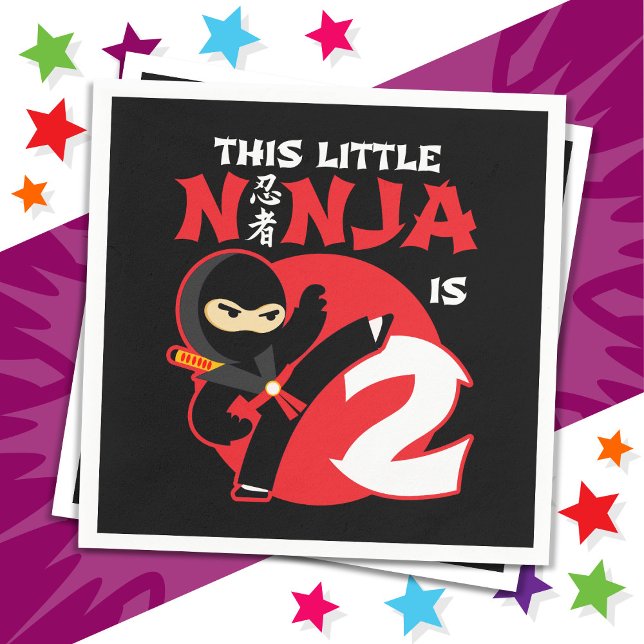 Servilleta De Papel 2.º cumpleaños Fiesta de niños de 2 años, Ninja 2 (Subido por el creador)