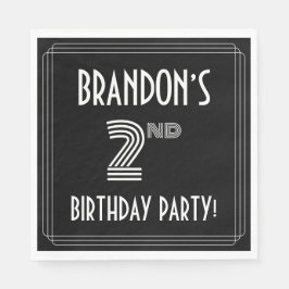 Servilleta De Papel 2.º Fiesta de cumpleaños: Art Deco Style + Custom 