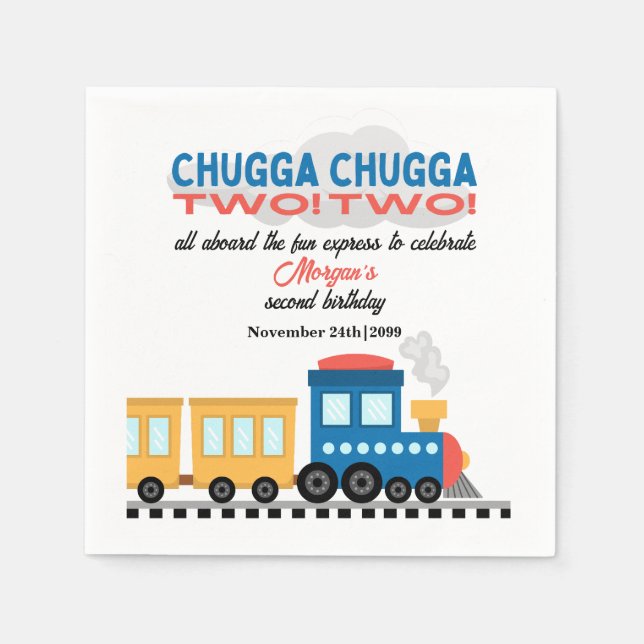 Servilleta De Papel 2.º Personalizado colorido de cumpleaños (Anverso)