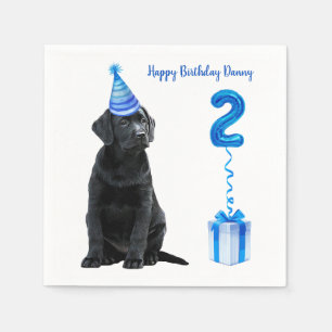 Servilleta De Papel 2.º tema de la cachorro de cumpleaños - Cute Per