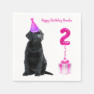 Servilleta De Papel 2.º tema de la cachorro de cumpleaños - Cute Per