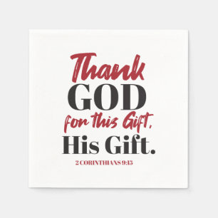 Servilleta De Papel 2 Corintios 9:15 diseño bibliográfico I